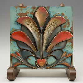 Crimson Flare - Mittelalter Moderne Keramik Tile Fliese