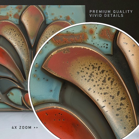 Crimson Flare - Mittelalter Moderne Keramik Tile Fliese