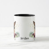 Crimson Floral Bouquet German Shepherd Dog Tasse (Zentrum)