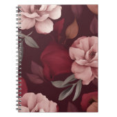 Crimson Floral Notebook Notizblock (Vorderseite)