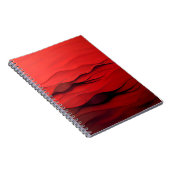 Crimson Flow – Abstrakte rote Bewegungsmuster Notizblock (Rechte Seite)
