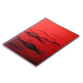 Crimson Flow – Abstrakte rote Bewegungsmuster Notizblock (Linke Seite)