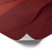 Crimson Flow – Abstrakte rote Bewegungsmuster Poster (Ecke)