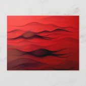 Crimson Flow – Abstrakte rote Bewegungsmuster Postkarte (Vorderseite)