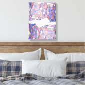 Crimson Flow Geometric Abstract Wall Decor Leinwanddruck (Insitu (Schlafzimmer))