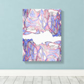 Crimson Flow Geometric Abstract Wall Decor Leinwanddruck (Insitu (Holzboden))