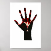 Crimson Flow – Grafischer Handausdruck Poster (Vorne)