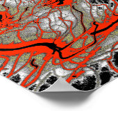 Crimson Fluidmotion Poster (Ecke)