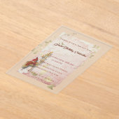 Crimson flüstert 40. Geburtstag Acryleinladung Acryleinladungen (Ablage )