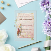 Crimson flüstert 40. Geburtstag Acryleinladung Acryleinladungen (In Situ (Hochzeit))