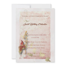 Crimson flüstert 40. Geburtstagseinladung