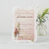 Crimson flüstert 40. Geburtstagseinladung Einladung (Stehend Vorderseite)