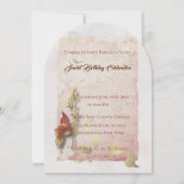 Crimson flüstert 40. Geburtstagseinladung Einladung (Vorderseite)