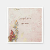 Crimson flüstert 40. Geburtstagszeitung Napkins Serviette (Vorderseite)