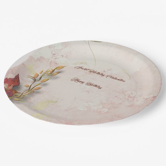 Crimson flüstert Teller des 40. (Schrägansicht)