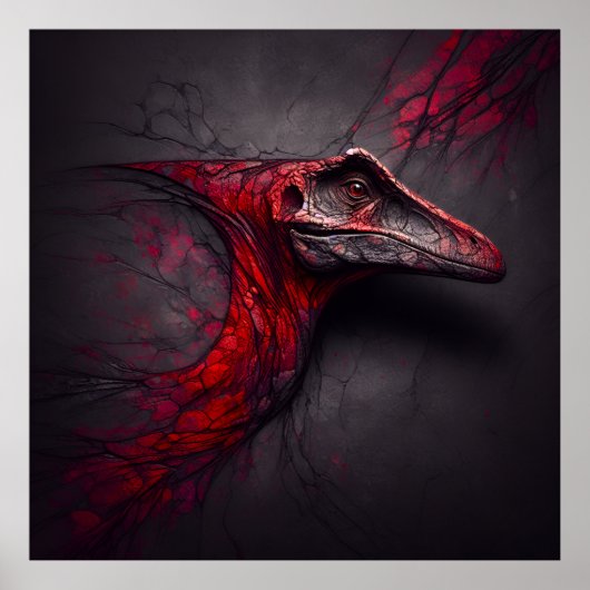 Crimson Fossil Unearthed - AI Genius Poster (Vorne)