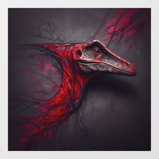 Crimson Fossil unverschämte Fensterklammer Fensteraufkleber (Blatt)