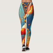 Crimson Fox Scene Design Leggings (Rückseite)