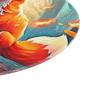 Crimson Fox Scene Design Schneidebrett (Ecke)