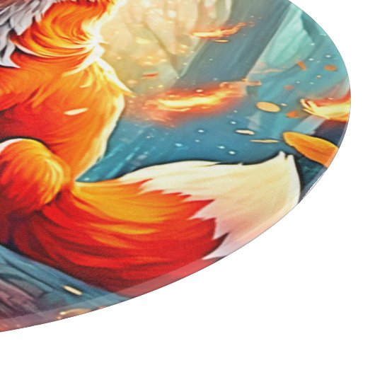 Crimson Fox Scene Design Schneidebrett (Ecke)