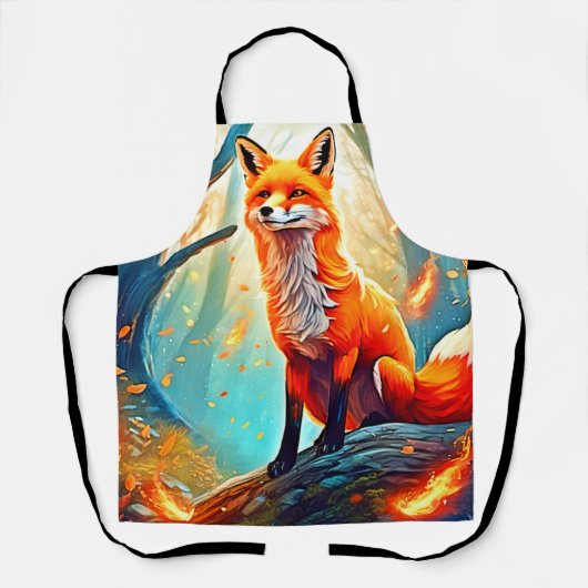 Crimson Fox Scene Design Schürze (Vorderseite)
