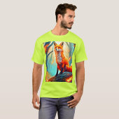 Crimson Fox Scene Design T-Shirt (Vorne ganz)