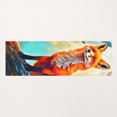 Crimson Fox Scene Design Yogamatte (Rückseite (Horizontal))