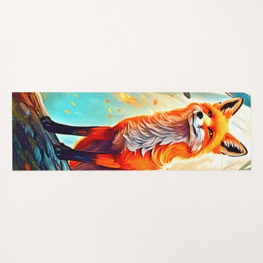 Crimson Fox Scene Design Yogamatte (Rückseite (Horizontal))