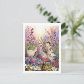 Crimson Foxglove Postkarte (Stehend Vorderseite)