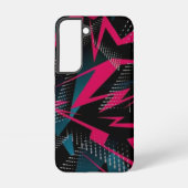 Crimson Fracture Abstrakt Red Energy Shards Samsung Galaxy Hülle (Rückseite)