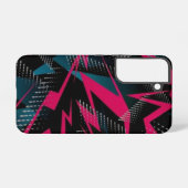 Crimson Fracture Abstrakt Red Energy Shards Samsung Galaxy Hülle (Rückseite (Horizontal))