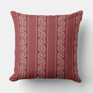 Crimson French Country Strip Kissen