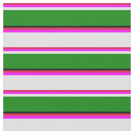 Crimson, Fuchsia, Lavender, Green und Black Stoff (Nahaufnahme)
