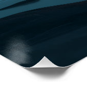Crimson Full Moon Over Calm Waters Poster (Ecke)