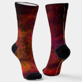 "Crimson Galaxy" Abstrakte Socken (Gewinkelt)