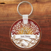 Crimson Genealogy Family Tree Schlüsselanhänger (Vorderseite)