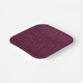 Crimson Glitzer Pappteller (Gewinkelt)