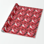 Crimson Glory Rose Valentine's Day Packpapier<br><div class="desc">mit originellem Kunstdesign aus Aquarellmalerei in leuchtend roter,  knallroter englischer Rose im nahen Fokus,  Makrostil. Dieses farbenfrohe Blume-Design zeigt den abstrakten Charakter der botanischen Kunst und erinnert durch das Scharlachrot-Blumendesign an Gefühle von Liebe und Leidenschaft. Ideal für den Valentinstag.</div>