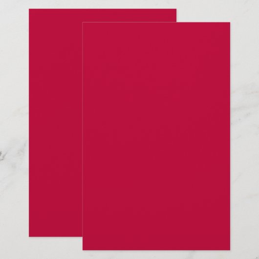 Crimson Glory Solid Color Briefpapier (Vorne/Hinten)