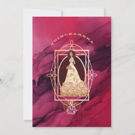 Crimson Glow Quinceañera Tiara Einladung