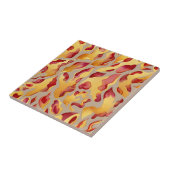 Crimson Gold Abstract Liquid Marble Fliese (Seite)