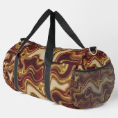 Crimson & Gold Abstract Opulentes Muster Weekender Duffle Bag (Rechte Ecke)