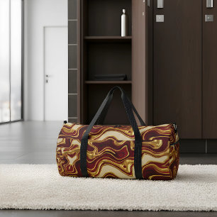 Crimson & Gold Abstract Opulentes Muster Weekender Duffle Bag