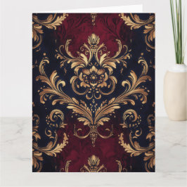 Crimson Gold Birthday Card Karte