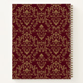 Crimson Gold Damask Daughter of the King Notizblock (Rückseite)