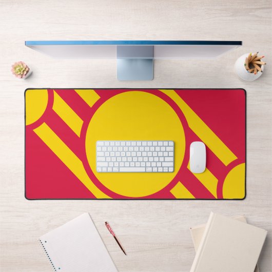 Crimson & Gold Diagonal Crest Mat – Customizable Schreibtischunterlage (Büro 1)