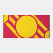 Crimson & Gold Diagonal Crest Mat – Customizable Schreibtischunterlage (Vorderseite)