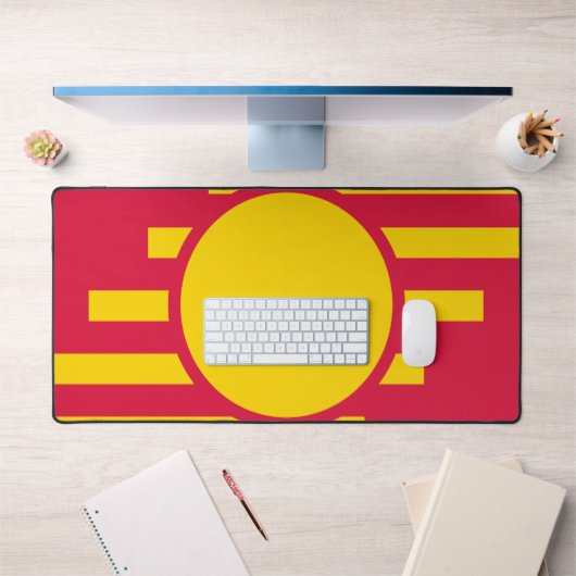 Crimson & Gold Emblem Circle Desk Mat – Customize Schreibtischunterlage (Büro 1)