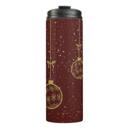 Crimson & Gold Ornament Christmas Thermal Tumbler Thermosbecher