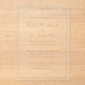 Crimson Gold Simple Wedding Acryleinladungen (Vorderseite)